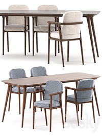 Zio Dining Table and Zio Dining Chair by Moooi