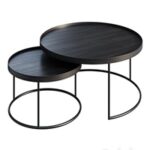 Coffee table ETHNICRAFT ROUND TRAY TABLE, SET VAN 2 coffee table
