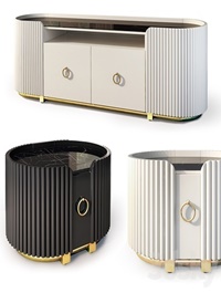 Dumas chest of drawers and bedside table. Nightstand, sideboard by Deprimo