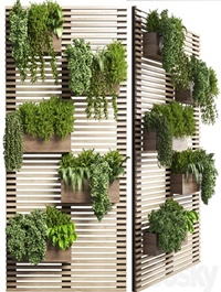 collection outdoor plant stand wall wood vase 01