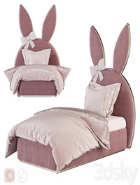 Author's bunny bed