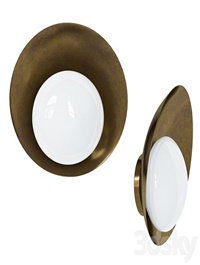 Brass Wall Lights "Concha" by Gallery L7