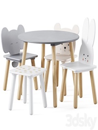 Table and Animal Kids Chair by jabadabado