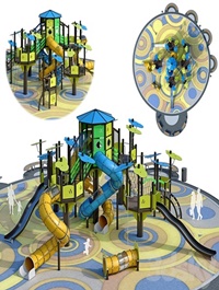 Large children playground. Playground