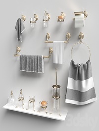 A set of bathroom accessories Brilla Gold Gaia Mobili