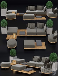 Set of Minotti Quadrado furniture