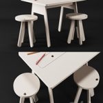 Kutikai Peekaboo Desk and Chairs