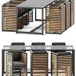 Outdoor Table and Armchair Dna teak by Gandia Blasco / Outdoor furniture