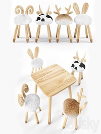 animal wooden set