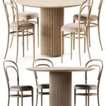 Table Palais royal By asplund and Bentwood Chair 215 by Thonet