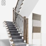 Classical staircase with carpet