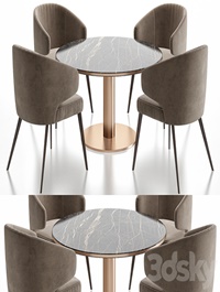 Minotti Aston Dining Chair and table