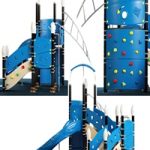 Kids playground equipment with slide climbing 03