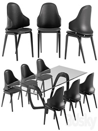 Reflex Vela chair Segno table set