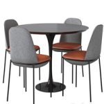 Dining table Tulip Wood II, Chair Embrace by Cosmo