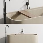 Cocoon Pb Bathtub by Fauset Omnires Y set