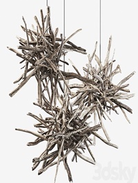 Branch decor lamp n1 / Lamps from branches