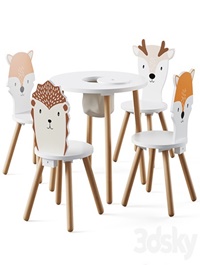 Dandelion Toddler Table & Animal Toddler Chair by Great little