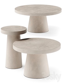 west elm Two-Tone Concrete Round Side Coffee Tables