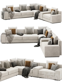 Daniels modular sofa set 02 by Minotti italia