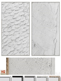 Boho Gray Relief Plaster Wall Art C-677
