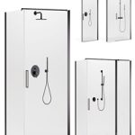 Shower enclosures Arblu Icaro + shower systems Paffoni set 1