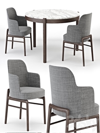 Flexform Gustav Table & Leda Chair