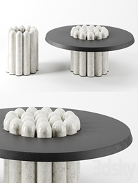 RAKU-YAKI side tables by Emmanuelle Simon