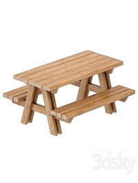 Outdoor Wooden Picnic Table