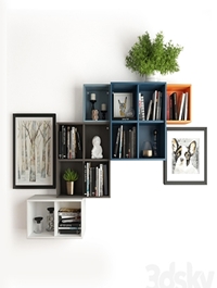 A combination of wall cabinets Ikea.