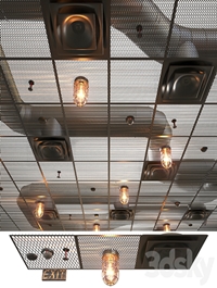 Modern ceiling system in Loft style