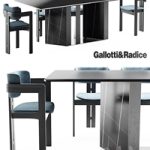 Gallotti & Radice 0414 chair | Platinum table
