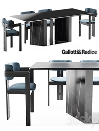 Gallotti & Radice 0414 chair | Platinum table