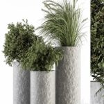 Outdoor Plant Set 292 – Plant Set in Concrete Pot