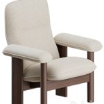 Brasilia Lounge Chair + Ottoman by Menu