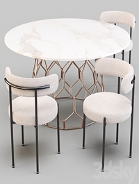 Dining Set: CB2 (Circuit Table and Inesse Chair)