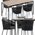 Porto Dining Chair by burkedecor and Illum table by Tribu