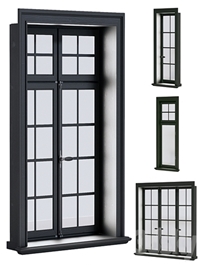 Set of scandinavian windows