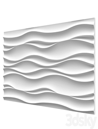 Plaster 3d panel "Wave Atlantic"