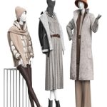 Set of outerwear on mannequins