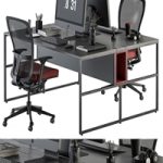employee Set Red and Black – Office Furniture 245