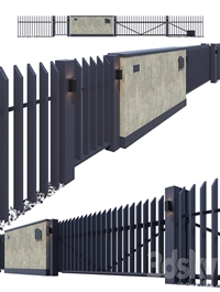 Fence with sliding gates