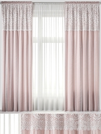 Curtains with lace