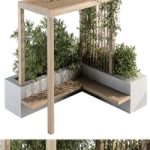 Roof Garden and Landscape Furniture with Pergola 04