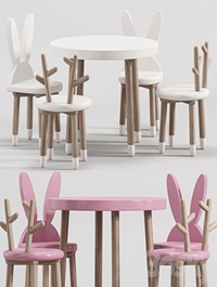 Wooden Table Chair Set for kids 2