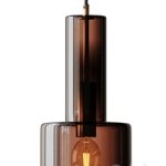 Hubsch Glass Pendant Lamp in Brown