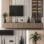 TV Wall Wood and Glass Display Cabinets – Set 18 TV Wall Wood and Glass Display Cabinets – Set 18