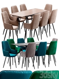 Pablo dining chair and Avanti table