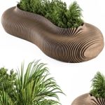 Urban Furniture / Parametric Bench with Plants- Set 22