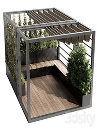 Landscape Furniture with Pergola and Roof garden 09